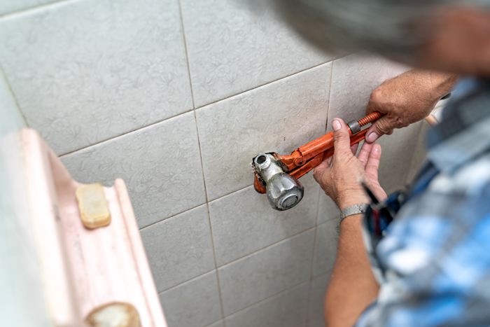 The Drain Man technician performing emergency plumbing repair in Morristown, TN